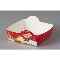 天満紙器 ケーキトレー XA510 ペーパーココット ジェントルサンタ