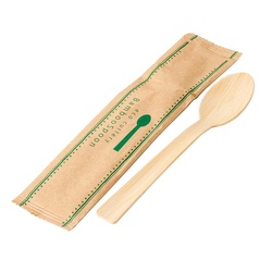 使い捨てスプーン 竹スプーン17cm(単袋入) 100本入×20袋 萬洋