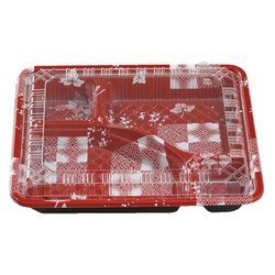 エフピコチューパ 弁当容器 CY-2-1 ゆたか赤セット(エコOP)