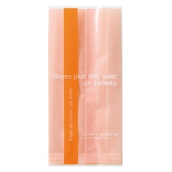 テープ無 OPP袋 ラインスイーツパック(オレンジ) クリア-2(100枚) ヘッズ