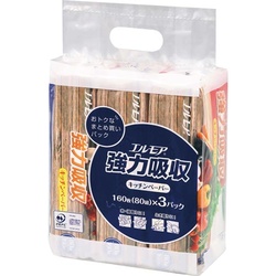 エルモア　強力吸収キッチンペーパー　８０Ｗ３Ｐ