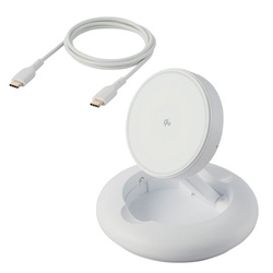 ワイヤレス充電器　Ｑｉ認証　Ｑｉ２　対応　ホワイト