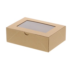 HEIKO 食品箱 NF(ノンフッ素)ネオクラフト 窓付BOX M 20枚/袋