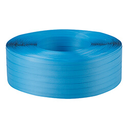 PPバンド15.5mm×1000m　青　【ＴＲＵＳＣＯ 手締用ＰＰバンド １５．５ｍｍＸ１０００ｍ巻 青】