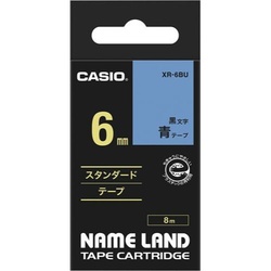ネームランド　青色テープ　６ｍｍ　黒文字
