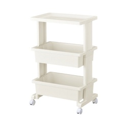 リセスタイル　テーブルワゴン３段ホワイトＸ３