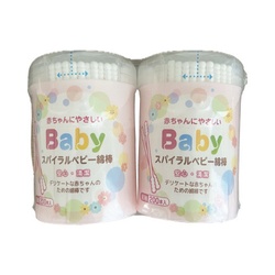 スパイラルベビー綿棒　２００本入　２個パック