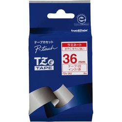 ピータッチＴＺｅテープ　白　赤文字　３６ｍｍ幅