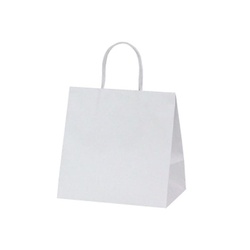 紙手提袋 1764 マットバッグ MSワイド ホワイト ベルベ