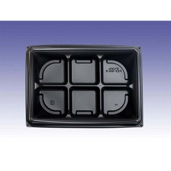 惣菜容器 D’sカフェP23-16S-6 ブラック デンカポリマー