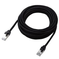 ＬＡＮケーブル　ＣＡＴ７　５ｍ　メッシュ　ブラック