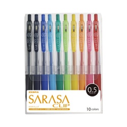 サラサクリップ　０．５ｍｍ　１０色パック