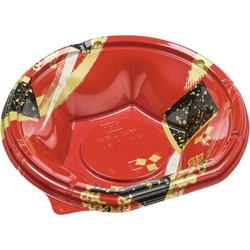 どんぶり容器 MSD半月丼 18-17(40) 花菱赤 エフピコ