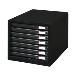 レターケーススリムタイプ７段　ダークグレー