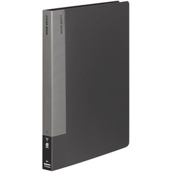 クリヤーブック固定式　Ａ４縦４０Ｐダークグレー４冊