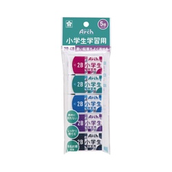 アーチ消しゴム小学生学習用Ｍ　５個パック