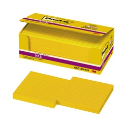 ポストイット　強粘着７５×７５ラインノート黄１０冊