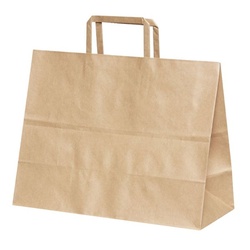 紙手提袋 平紐手提袋 H平32 未晒 無地 パックタケヤマ