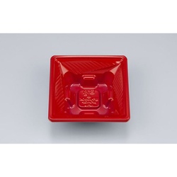 シーピー化成 どんぶり容器 BFツイスト13-13 朱 本体 発泡