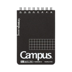 キャンパスツインリングメモ（方眼罫）黒