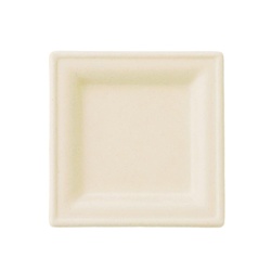 バガスモールド 15cmプレートスクエア 青葉紙業