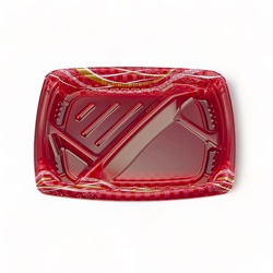 【廃番商品】シーピー化成 弁当容器 TNほうび8-1 いち紐赤 本体