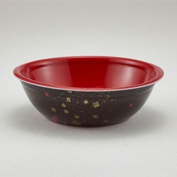 どんぶり容器 SD-170 耐熱黒まきえ内赤(800) 青葉紙業