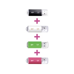 ＵＳＢメモリＢ０２　１６ＧＢ　４色カラアソート×２