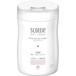 スコッティウエットティシュー　消毒　ボトル８０枚入