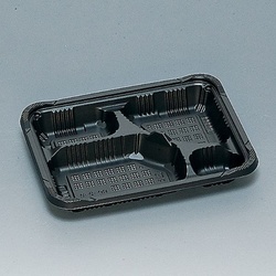 福助工業 弁当容器 憩い RP-2-2H 黒 E 本体