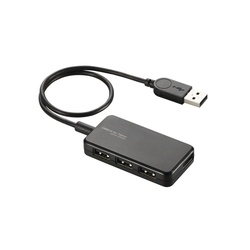 タブレット向け　ＵＳＢハブ　４ポート　ブラック