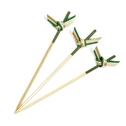 萬洋 竹串 織部串(緑) 9cm 100本入