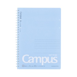 キャンパスソフトリング（ドット罫）Ａ５　青