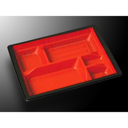 中央化学 弁当容器 CT WF-22B-27 赤黒-BK 本体L