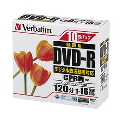 ＤＶＤ−Ｒ録画用　１６倍速　１０枚Ｐ