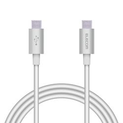 ＵＳＢケーブル　Ｃ−Ｃ　準高耐久　１ｍ　シルバー