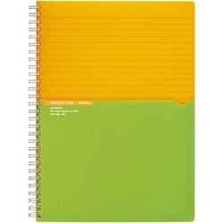 ツインリング＜カラータグ＞セミＢ５　Ａ罫９０枚　黄