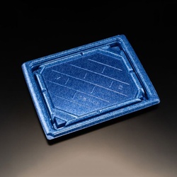 リスパック 寿司容器 バイオ板長 3-4B ステラブルー 本体