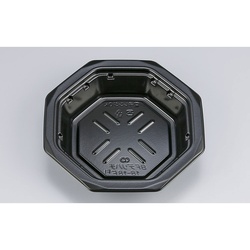 惣菜容器 BFデリハチ18-18F 黒 本体 シーピー化成