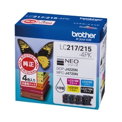 純正インク　ＬＣ２１７／２１５−４Ｐ　４色パック