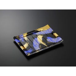 中央化学 寿司容器 HS 波ね皿 27-21 光琳BK-BK 本体