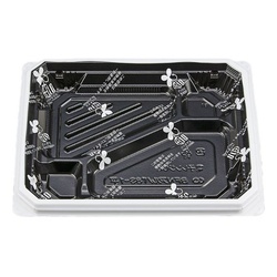 シーピー化成 弁当容器 BFNアルバ8S-1平 BW-B 本体