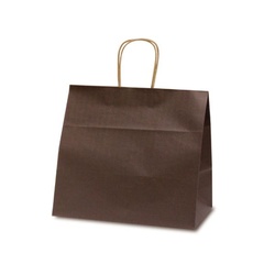 紙手提袋 1193 自動紐手提袋 T-11W カラー(カカオ) ベルベ