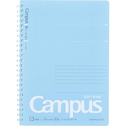 キャンパスソフトリングＡ５　青×５