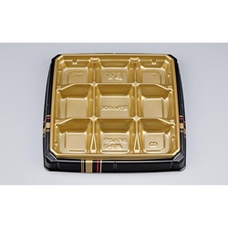 シーピー化成 弁当容器 BFハカマ膳9-2 四辻金 本体(N)