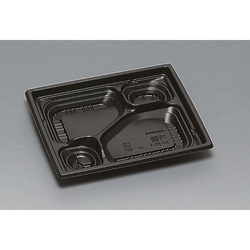 弁当容器 巧膳19-16-1H 黒 福助工業