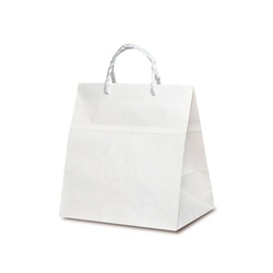 紙手提袋 1738 PP紐手提袋 T-ワイド 白無地(PP紐) ベルベ