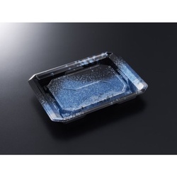 中央化学 寿司容器 HS澄板18-14 天目B-BK 本体