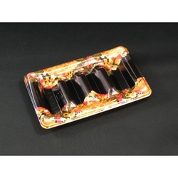 リスパック 寿司容器 誠 165B 仕切 じん赤金 本体