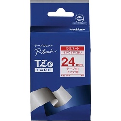 ピータッチＴＺｅテープ　白　赤文字　２４ｍｍ幅